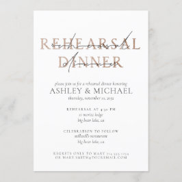 COPPER TYPOGRAPHY Hochzeit Probe Dinner Einladung