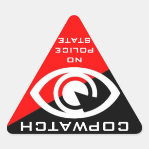 COPWATCH-Aufkleber Dreieckiger Aufkleber