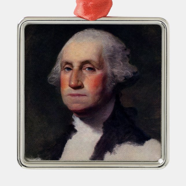 Copy Anthaeneum George Washington, Gilbert Stuart Ornament Aus Metall (Vorne)