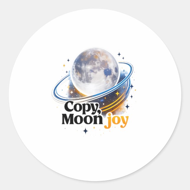 Copy Moon Joy Celestial Planet Graphic STICKER (Vorderseite)