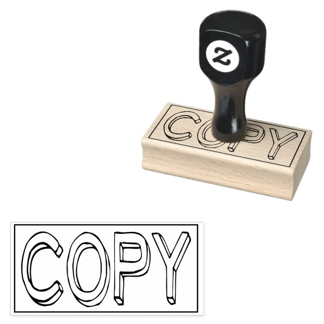 COPY Office Work Business Paper Gummistempel (Stempel)