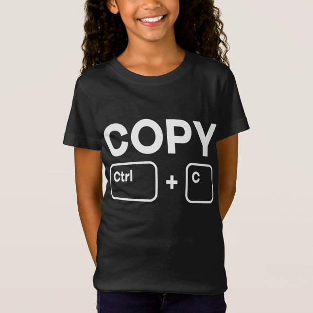 Copy Paste Ctrl-C Ctrl-V Daddy Mommy Children Matc T-Shirt (Vorderseite)