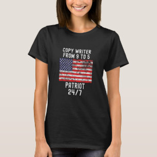 Copy Writer Patrio Patriotic 4. Juli US-Flagge T-Shirt