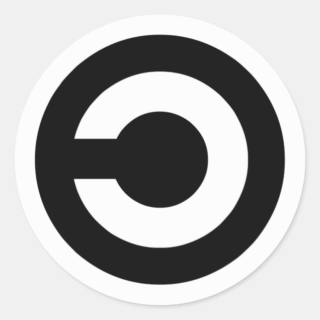 Copyleft - Informationen will frei Runder Aufkleber (Vorderseite)