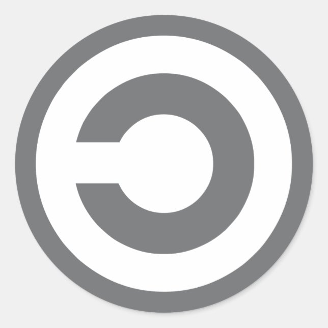 Copyleft - Informationen will frei Runder Aufkleber (Vorderseite)