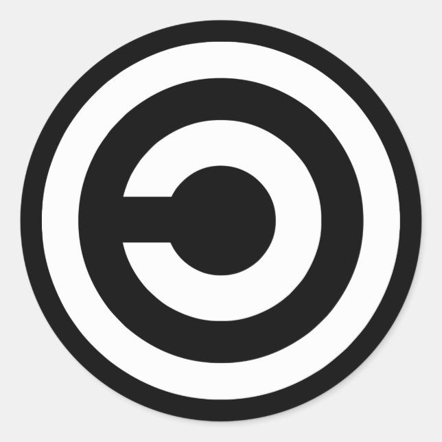 Copyleft - Informationen will frei Runder Aufkleber (Vorderseite)