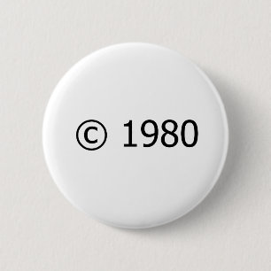 Copyright 1980 button