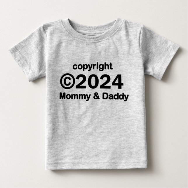 Copyright 2020 Maman et Papa Baby T-shirt (Devant)