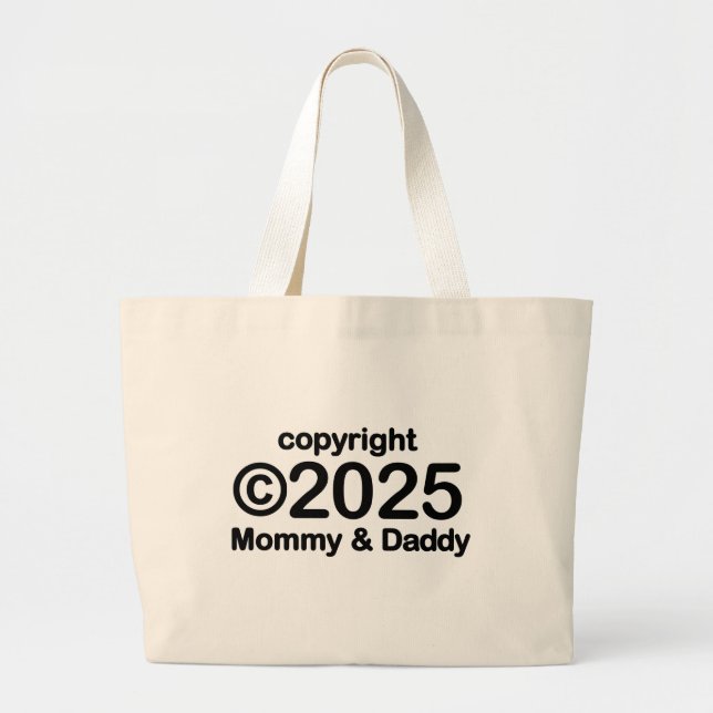 Copyright 2022 Mommy and Daddy Tote Bag Jumbo Stoffbeutel (Vorne)
