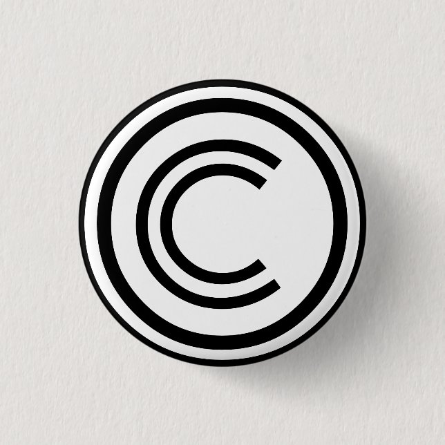 Copyright sign symbol button (Vorderseite)