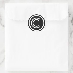 Copyright sign symbol runder aufkleber
