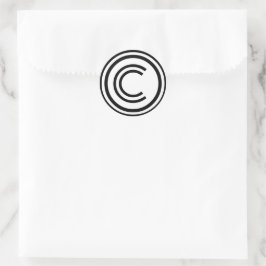 Copyright sign symbol runder aufkleber