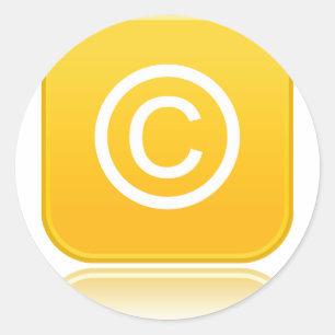 Copyright-Symbol-Aufkleber Runder Aufkleber