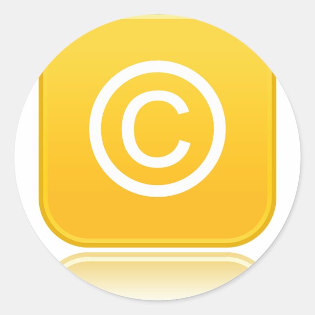 Copyright-Symbol-Aufkleber Runder Aufkleber (Vorderseite)