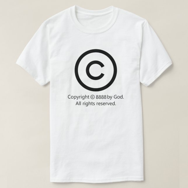 Copyright Tous droits réservés T-shirt (Design devant)