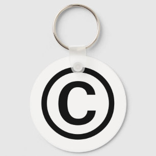 Copyrightlogo-Schlüsselanhänger (Schwarzes) Schlüsselanhänger