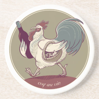 Coq- au VinUntersetzer Sandstein Untersetzer