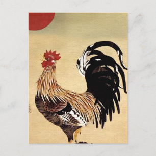 Coq chantant par Ito Jakuchu Carte postale