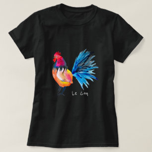 Coq d'aquarelle Le coq animal T-shirt