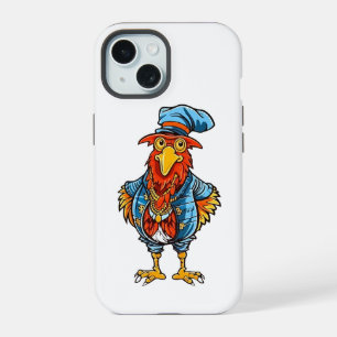Coq de dessin animé drôle et autoritaire