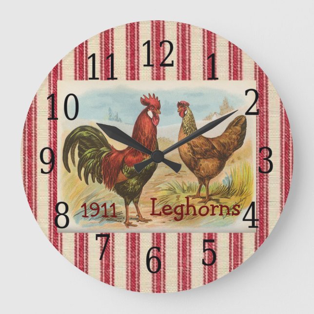 Coq De Pays Français, Hen Horloge D'Impression (Recto)