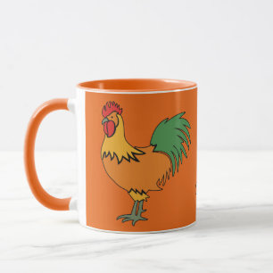 Coq personnalisé nom & couleurs tasses