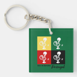 Coq portugais de Barcelos coloré motif