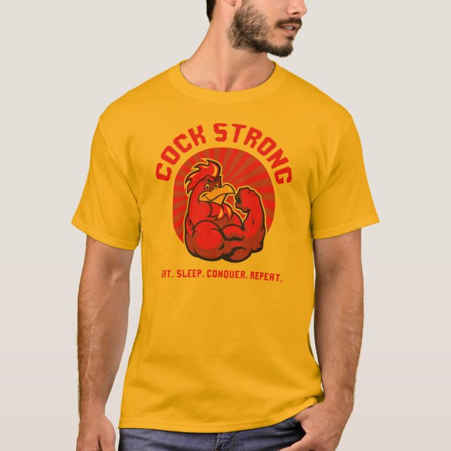 Coq stark - Bodybuildings-Huhn T-Shirt (Vorderseite)