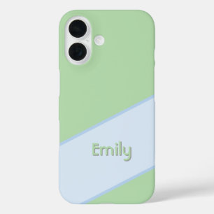 Coque à la menthe d'été avec nom personnalisé