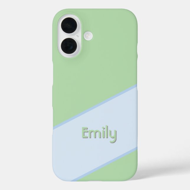 Coque à la menthe d'été avec nom personnalisé (Verso)