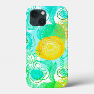 Coque abstrait fleuri coloré