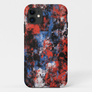 Coque Abstrait Red & Blue iPhone 11