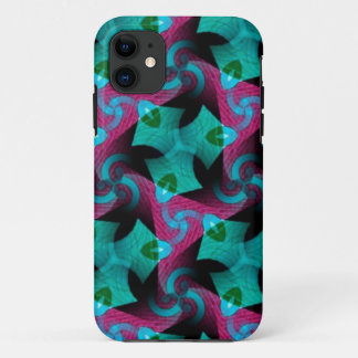 Coque Abstrait Turquoise motif à écran rose iPhone
