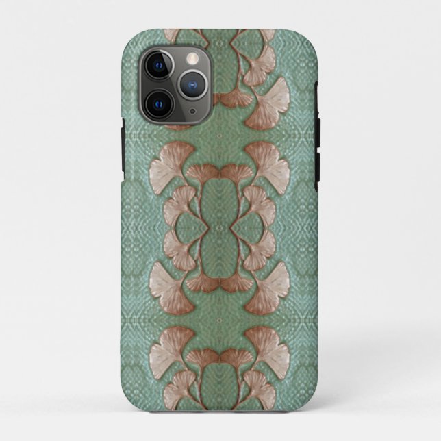 Coque Apple iPhone 11Pro avec feuilles Gingko (Dos)
