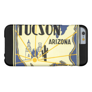 Coque Barely There iPhone 6 Illustration d'affiche de voyage de Tucson