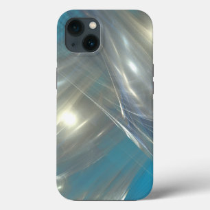 coque bleu et argent abstrait pour Samsung Galaxy