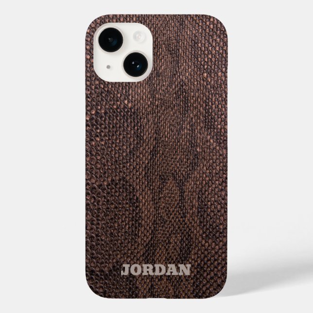 Coque Brown Snakeskin-Mate coque iphone (Verso)