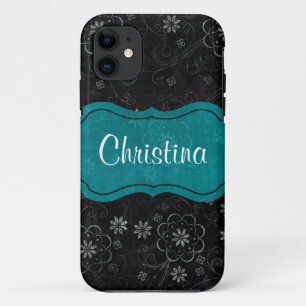 Coque Case-Mate Pour iPhone Black Floral iPhone 5 Mate à peine là™ Coque