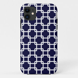 Coque Case-Mate Pour iPhone Carré bleu marine Lien Motif iPhone 5 Coque