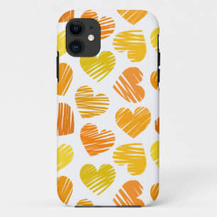 Coque Case-Mate Pour iPhone Coeurs jaune et orange et blanc iPhone 5 Coque