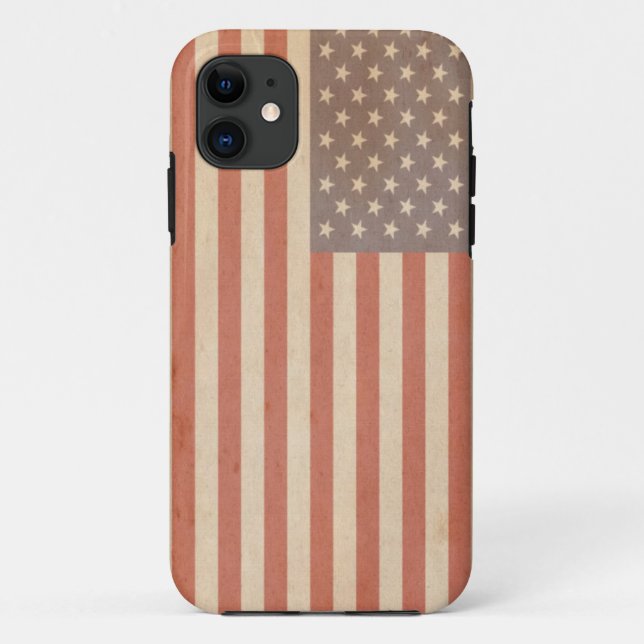 Coque Case-Mate Pour iPhone Coque iphone affligé de drapeau américain (Dos)