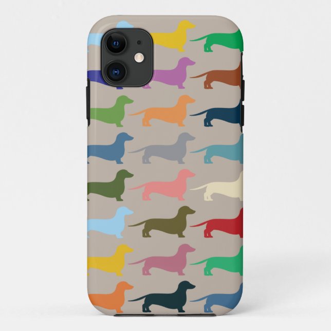 Coque Case-Mate Pour iPhone Coque iphone coloré de teckel (Dos)