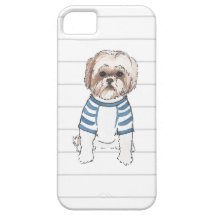 Coque iphone d'aquarelle de Shih Tzu