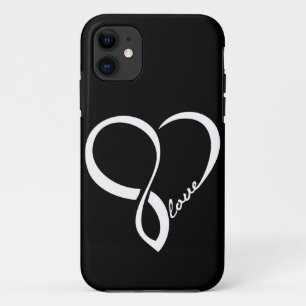 Coque Case-Mate Pour iPhone Coque iphone de coeur d'amour noir et blanc