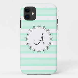 Coque Case-Mate Pour iPhone Coque iphone "Monogramme" Aqua Stripe