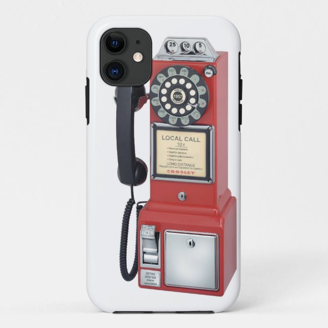 Coque Case-Mate Pour iPhone Coque iphone rouge antique de téléphone payant (Dos)