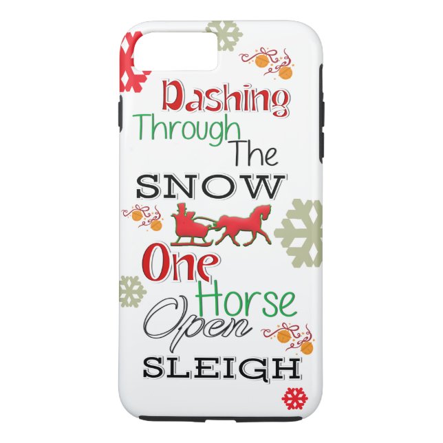 Coque Case-Mate Pour iPhone Dashing À Travers Le coque iphone De Neige (Dos)