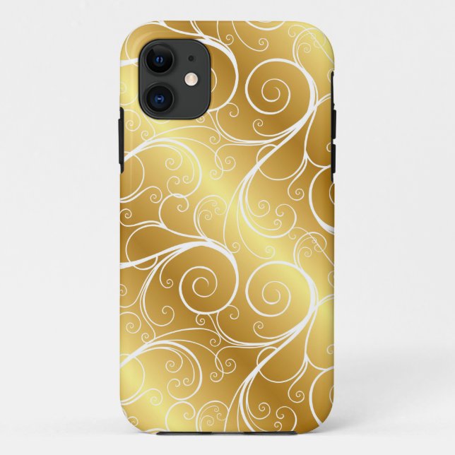Coque Case-Mate Pour iPhone Élégant coque iphone d'or (Dos)