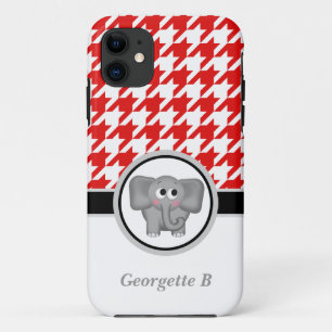 Coque Case-Mate Pour iPhone Elephant rouge et blanc Houndstooth iPhone 5 Coque