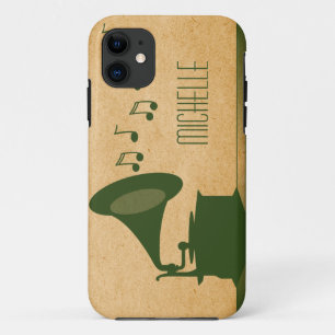 Coque Case-Mate Pour iPhone Gramophone Vintage vert BT iPhone 5 Coque